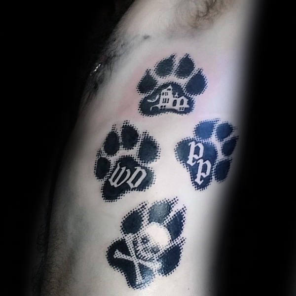 tatuaggio orma impronta cane 36