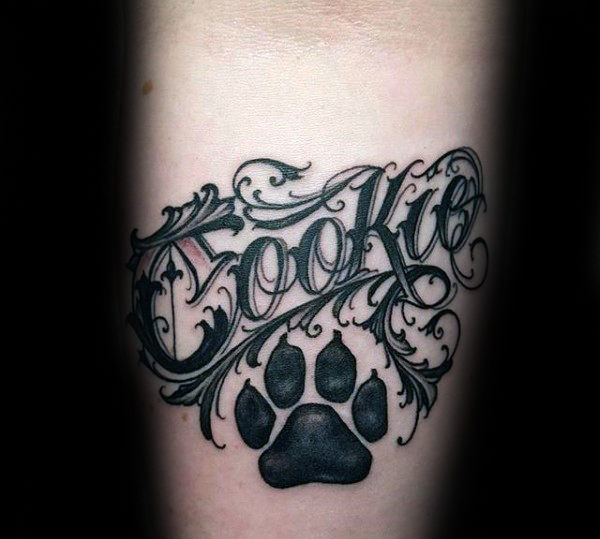 tatuaggio orma impronta cane 48