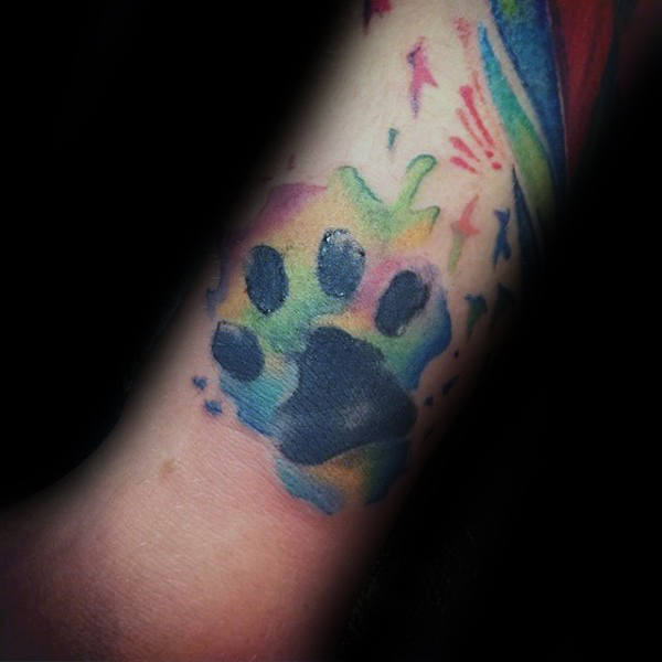 tatuaggio orma impronta cane 54