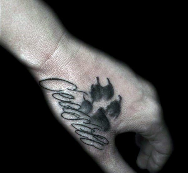 tatuaggio orma impronta cane 66