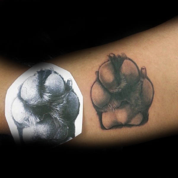 tatuaggio orma impronta cane 72