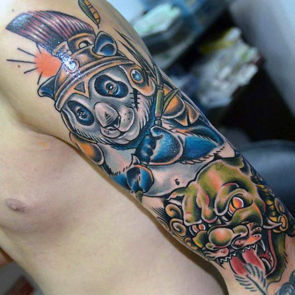 tatuaggio urso panda 109