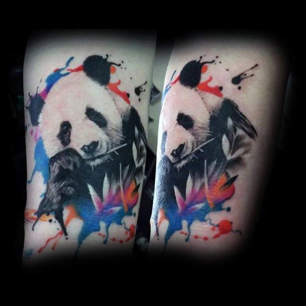 tatuaggio urso panda 121