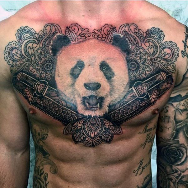 tatuaggio urso panda 141