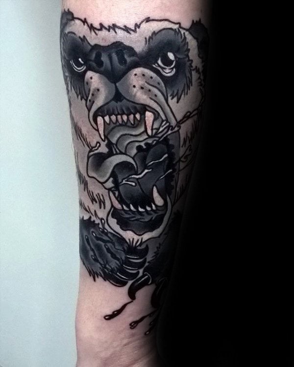 tatuaggio urso panda 151