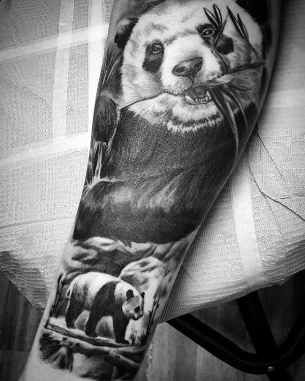 tatuaggio urso panda 159