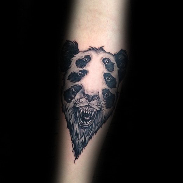 tatuaggio urso panda 163