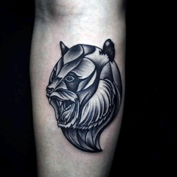 tatuaggio urso panda 35