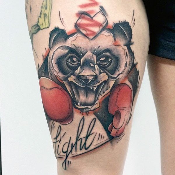 tatuaggio urso panda 39
