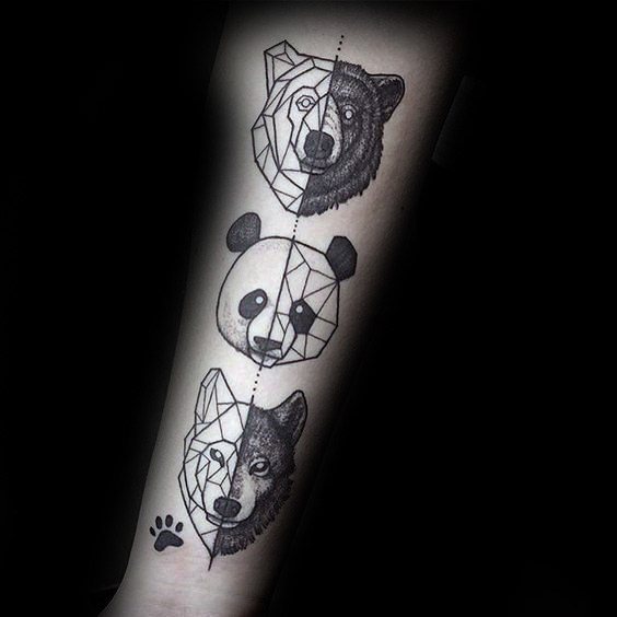 tatuaggio urso panda 57