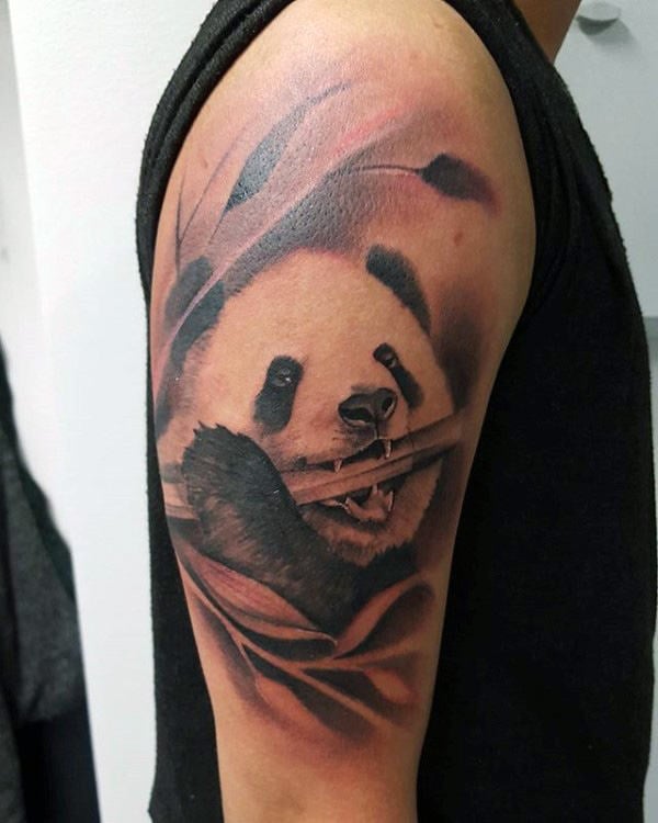 tatuaggio urso panda 63