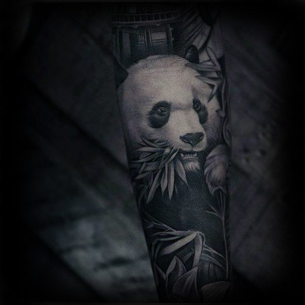 tatuaggio urso panda 93