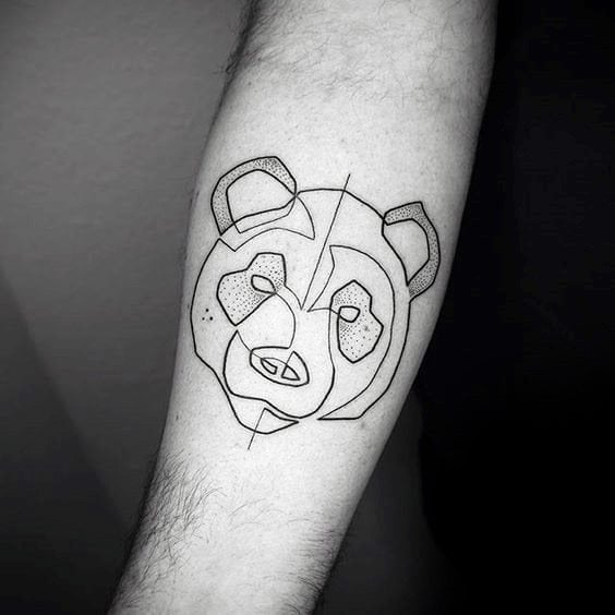 tatuaggio urso panda 97
