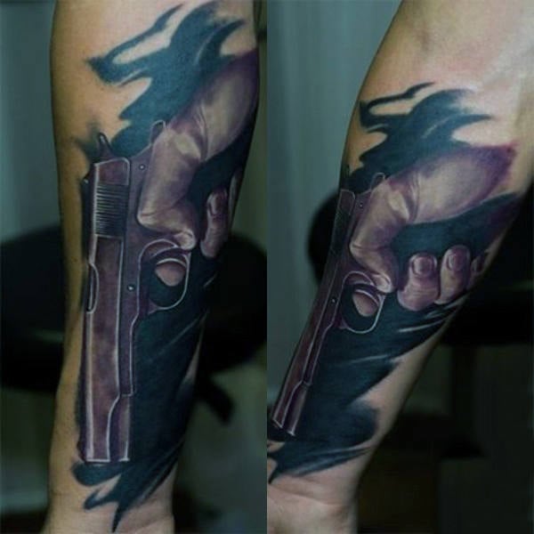 tatuaggio pistola 21