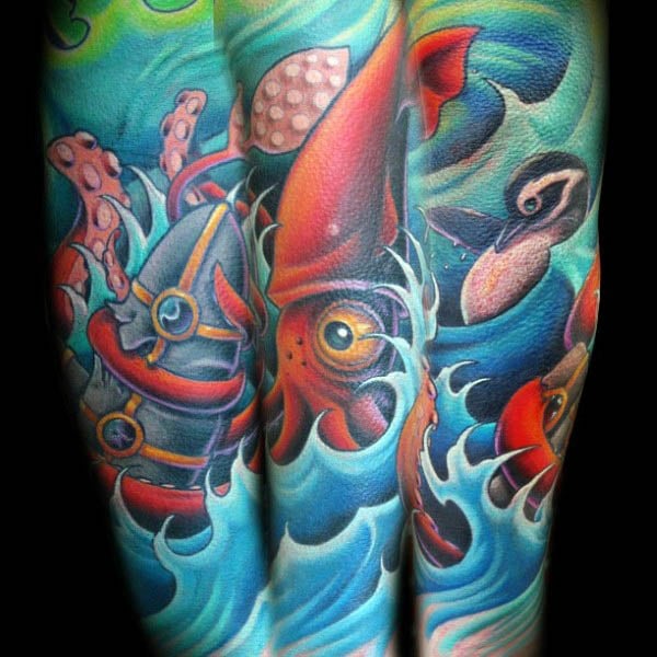 tatuaggio calamaro 133