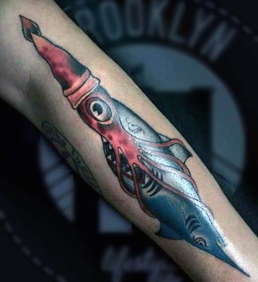 tatuaggio calamaro 71
