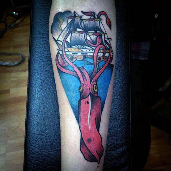 tatuaggio calamaro 93