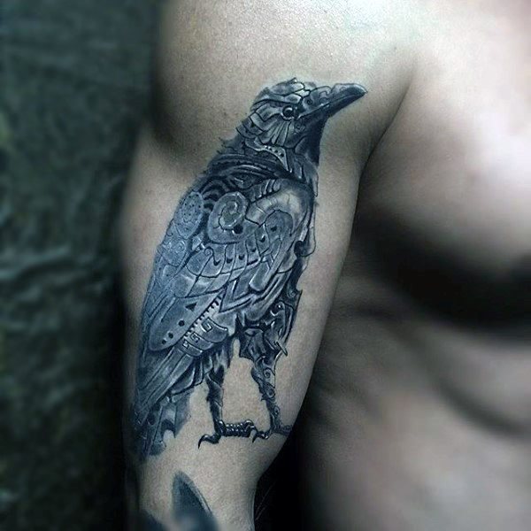 tatuaggio corvo 14