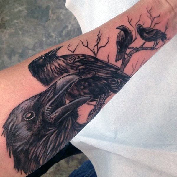 tatuaggio corvo 78