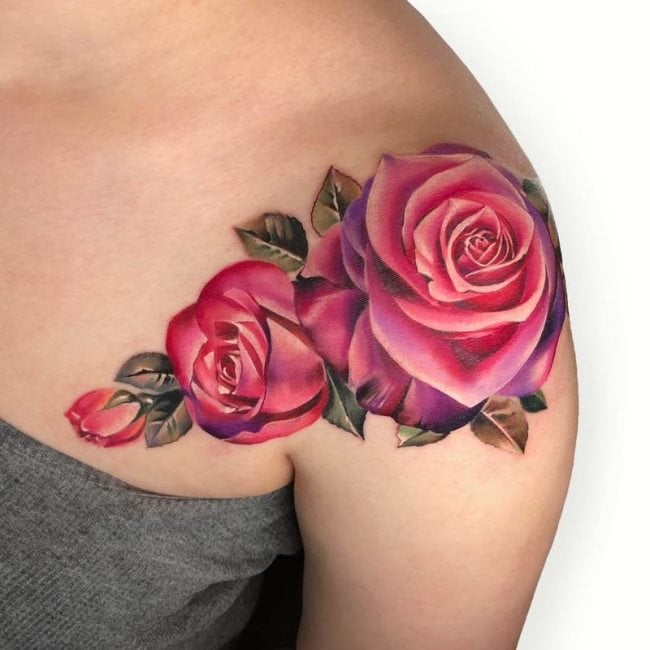 tatuaggio rosa 133