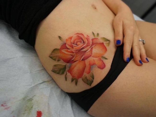 tatuaggio rosa 163