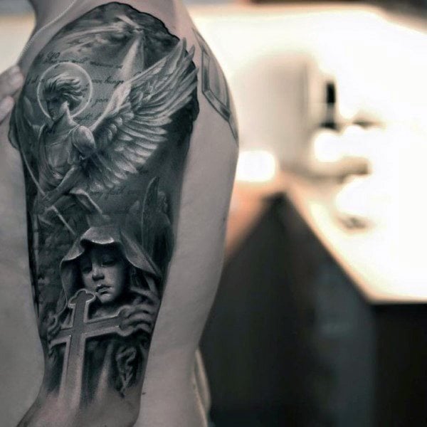 tatuaggio angelo custode 57