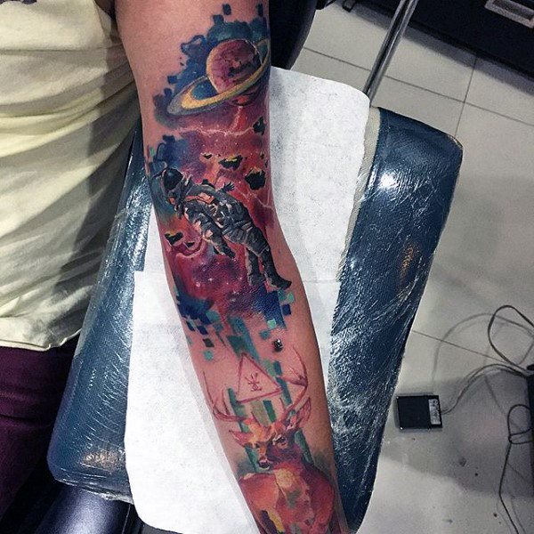 tatuaggio astronomia astronauta 105