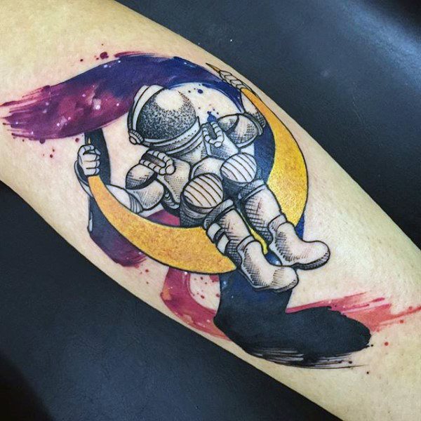 tatuaggio astronomia astronauta 125