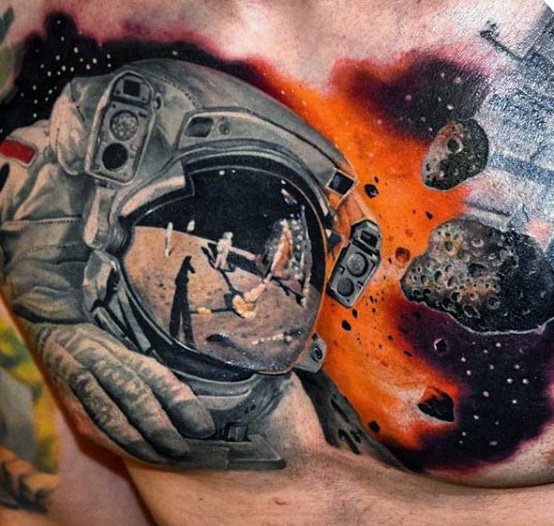tatuaggio astronomia astronauta 137