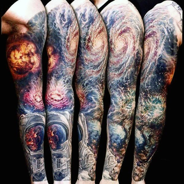 tatuaggio astronomia astronauta 209