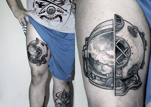 tatuaggio astronomia astronauta 349