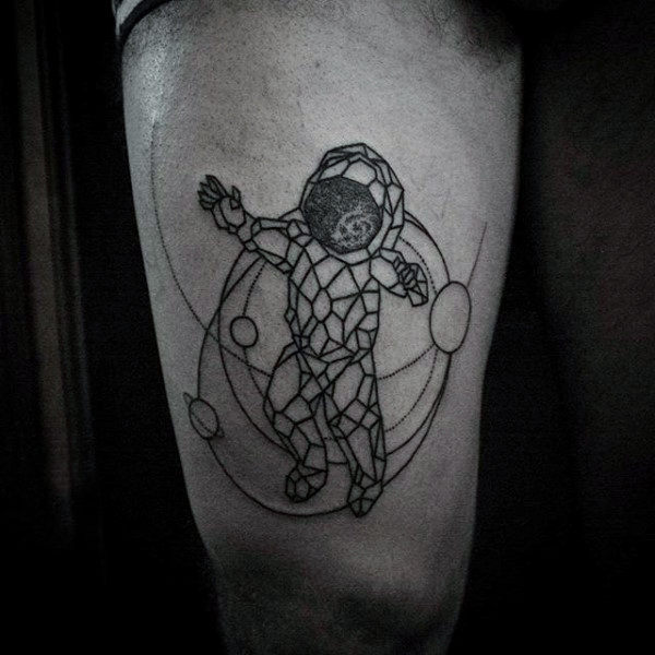 tatuaggio astronomia astronauta 77