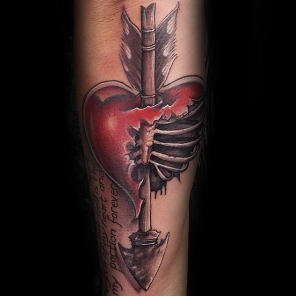 tatuaggio cuore spezzato 12