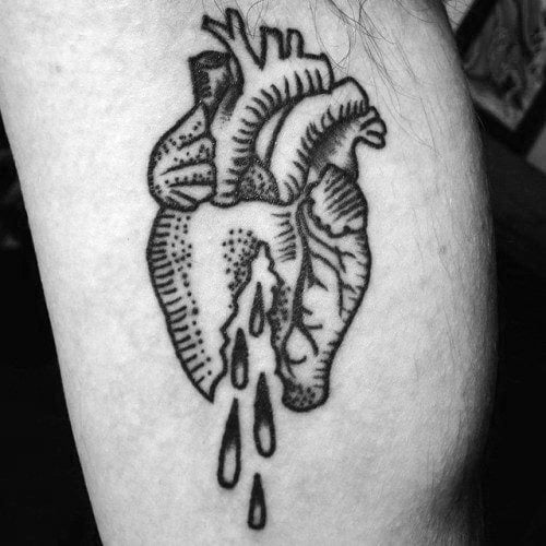 tatuaggio cuore spezzato 26