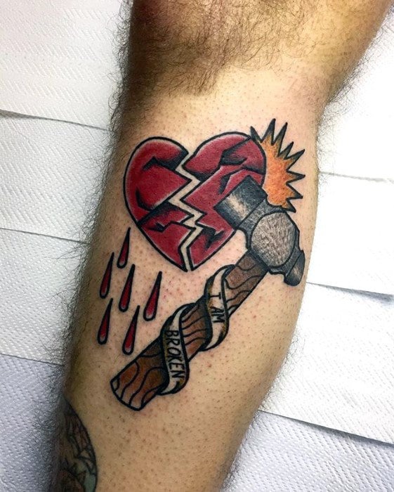 tatuaggio cuore spezzato 52