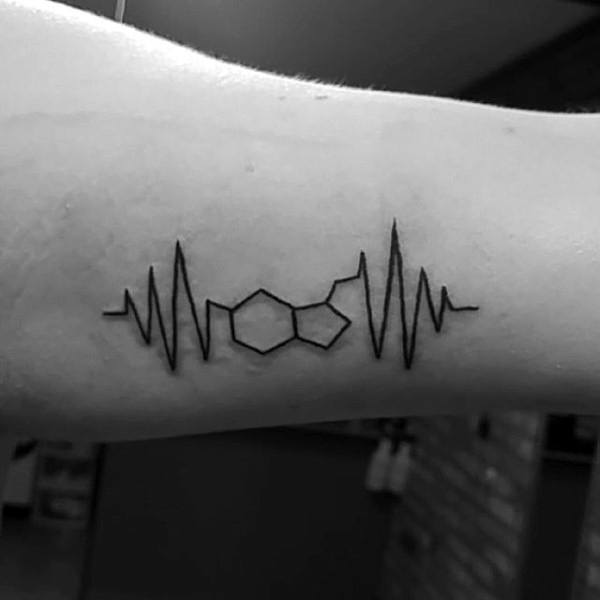 tatuaggio elettrocardiogramma frequenza cardiaca 33
