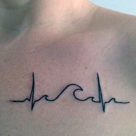 tatuaggio elettrocardiogramma frequenza cardiaca 69