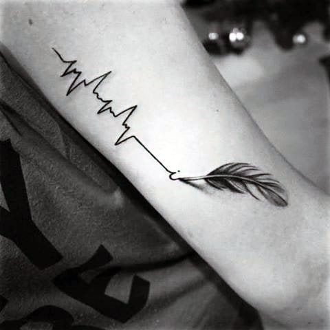 tatuaggio elettrocardiogramma frequenza cardiaca 81