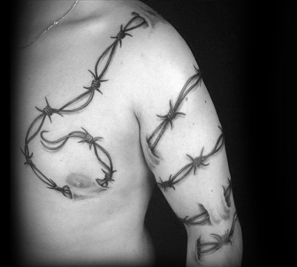 tatuaggio filo spinato 21