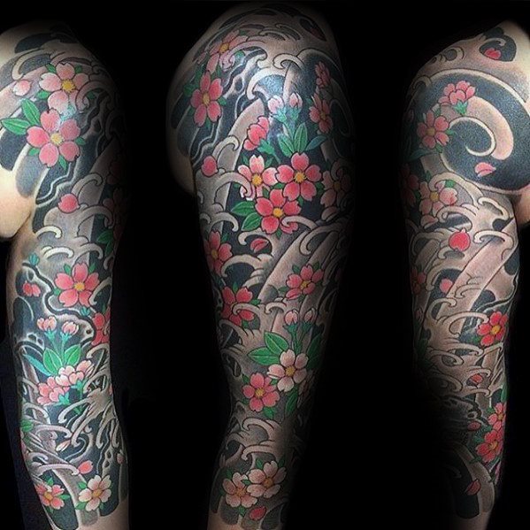 tatuaggio fiori giapponesi 53