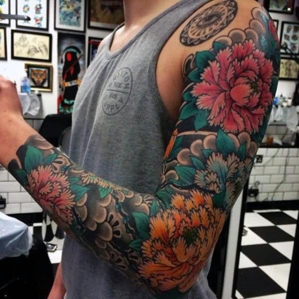 tatuaggio fiori giapponesi 59
