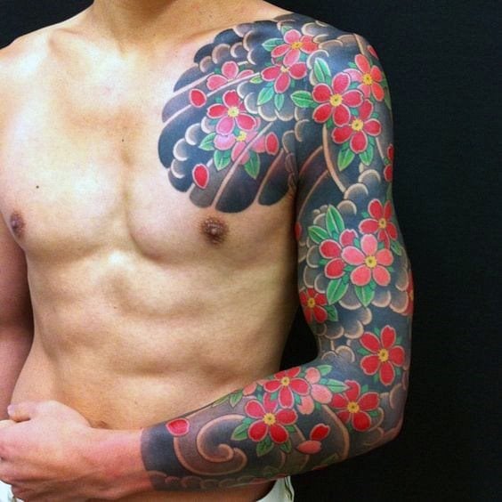 tatuaggio fiori giapponesi 71