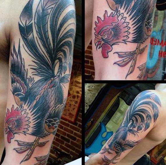 tatuaggio gallo 69