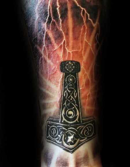 tatuaggio mjolnir martillo thor 23