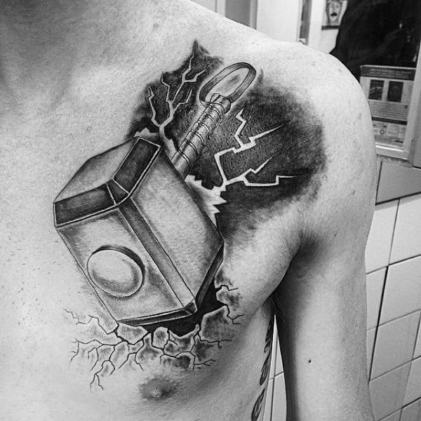tatuaggio mjolnir martillo thor 77
