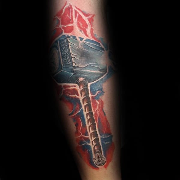 tatuaggio mjolnir martillo thor 99
