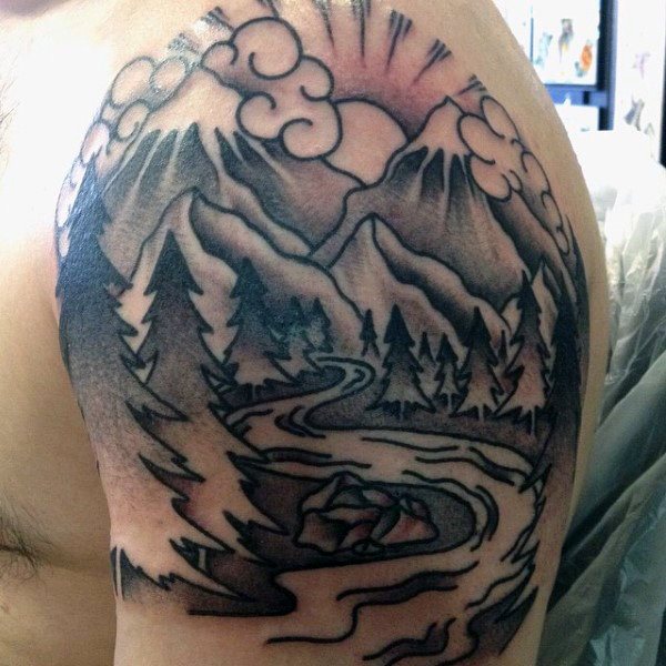 tatuaggio montagna 105