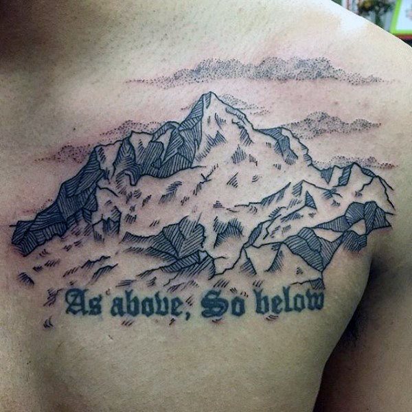 tatuaggio montagna 69