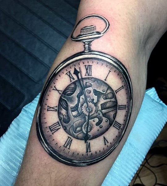tatuaggio orologio da tasca 149