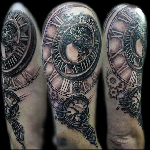 tatuaggio orologio da tasca 189